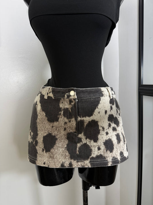 Cow print Skort