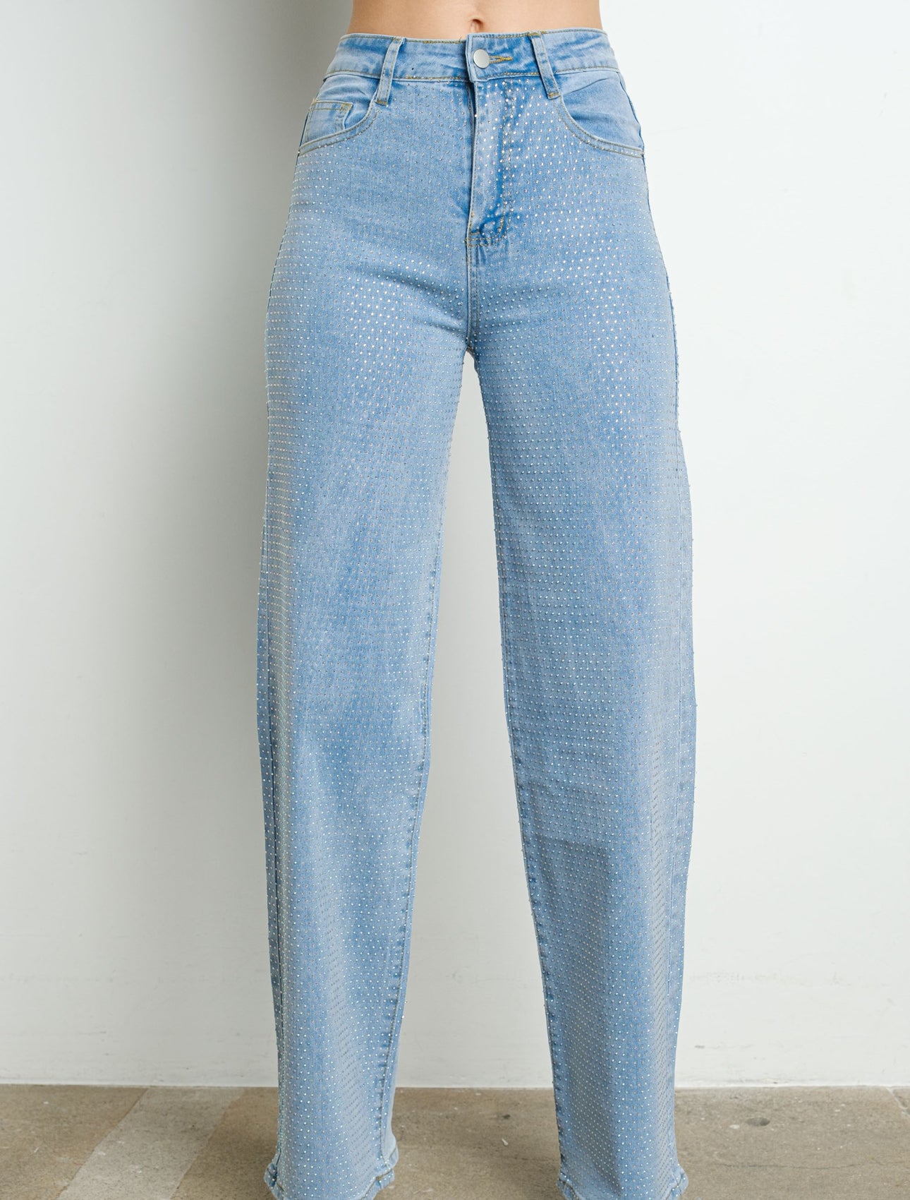 Rhinestone hotfix jeans