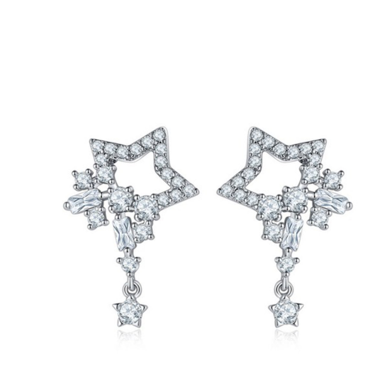 Crystal star earrings