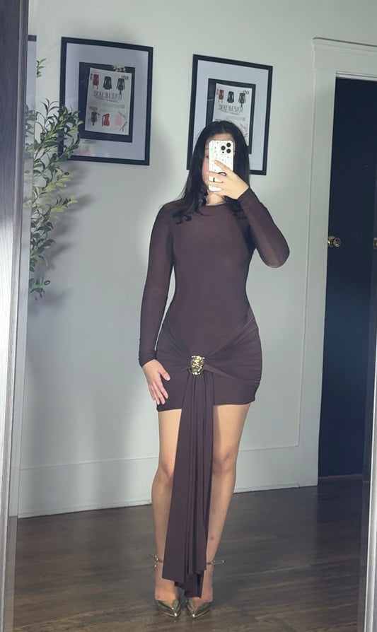 Main character dress (brown & black)