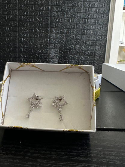 Crystal star earrings