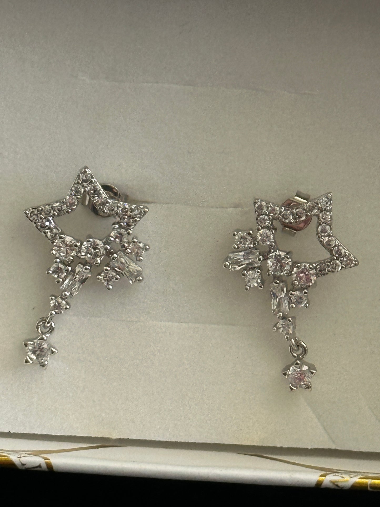 Crystal star earrings