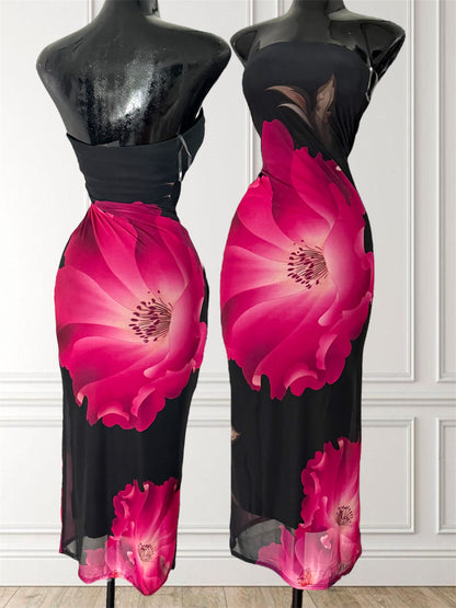 Floral tune mini dress