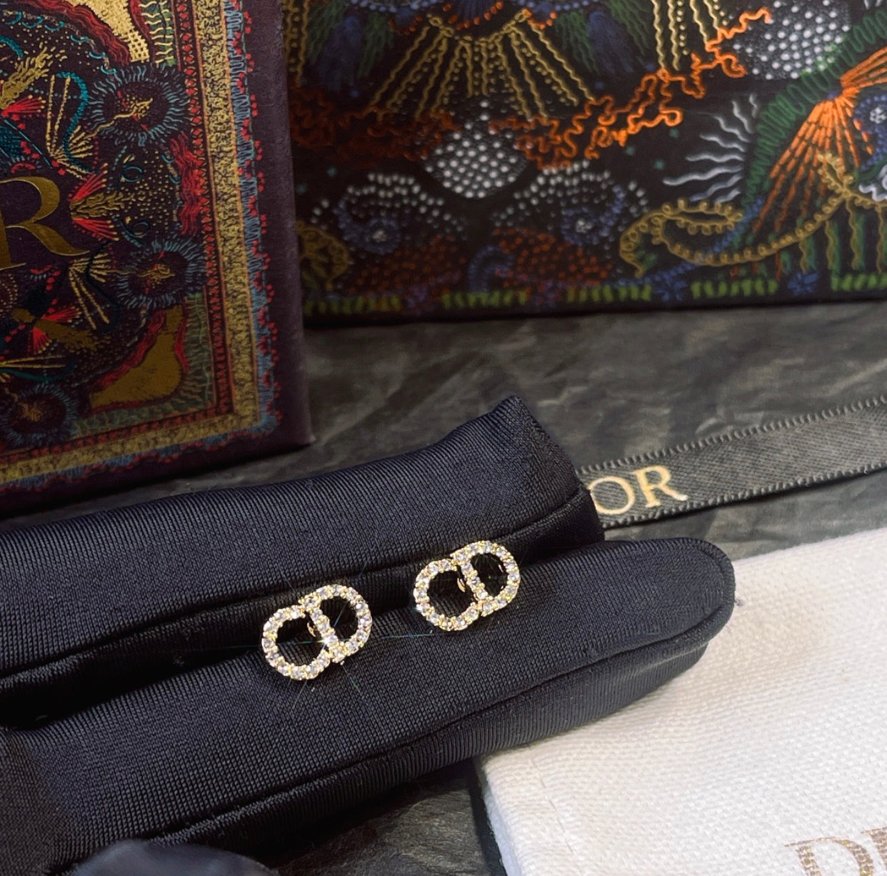 CD star earrings